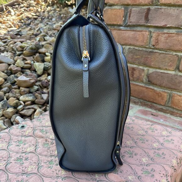 Kate Spade New York Large Gray Baxter Street Fernrose Pebbled Leather Tote Bag - Picture 3 of 16